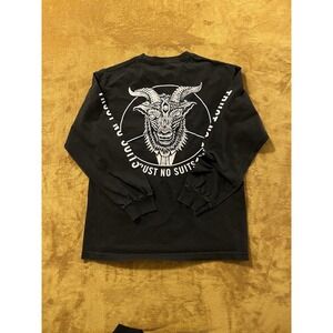 Sketchy Tank ST Long Sleeve Cotton Shirt Men's M Trust No Suits Black Skate